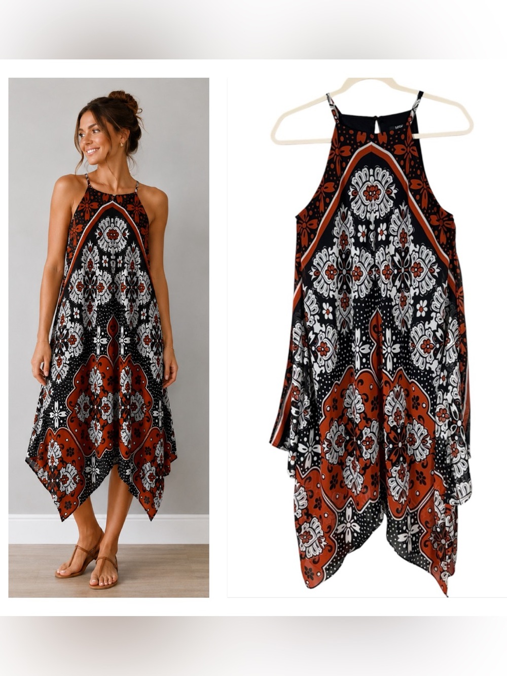 Womens Asymmetric Patchwork Dark Floral Dress 6 Romantic Fairy Grunge Whimsigoth
